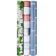 Wallpaper Cute E-Sports Room Decoration Wallpaper Industrial Style Wall Cloth 3d Wall Stickers-Green leaf brick pattern